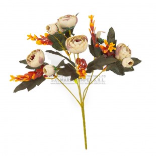 Buchet bujori artificiali crem 20 cm